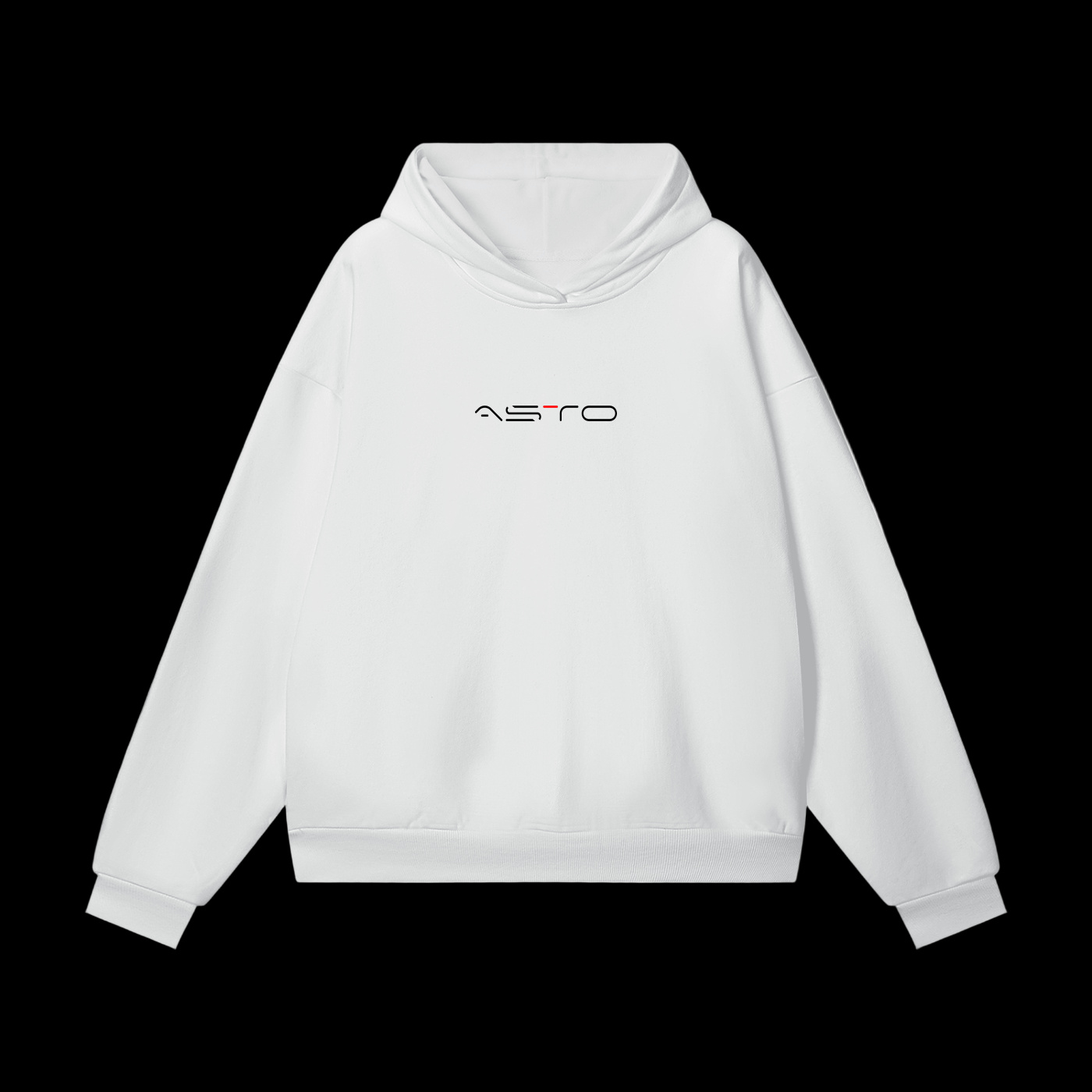 ASTO White Heavyweight Hoodie - Hidden Pocket