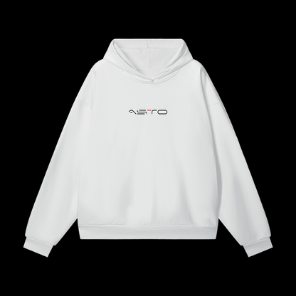 ASTO White Heavyweight Hoodie - Hidden Pocket