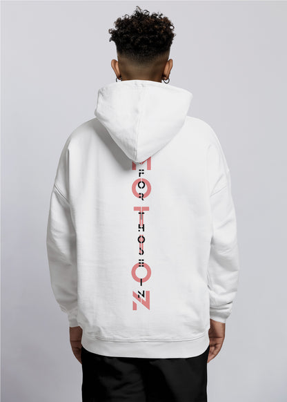 ASTO White Heavyweight Hoodie - Hidden Pocket